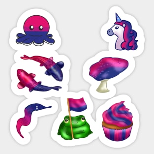 Bisexual LGBTQ Pride Flag Sticker Pack Sticker